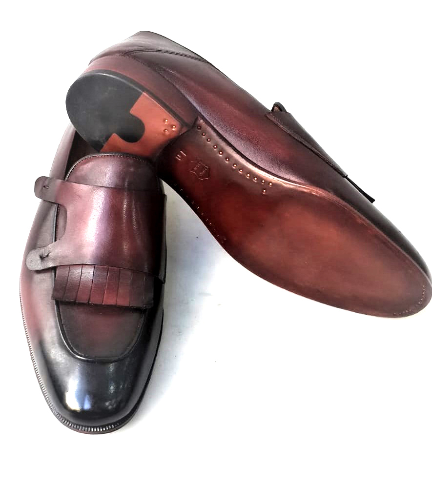 Classic Handcrafted  Monk Loafers ( Justin ) Brown