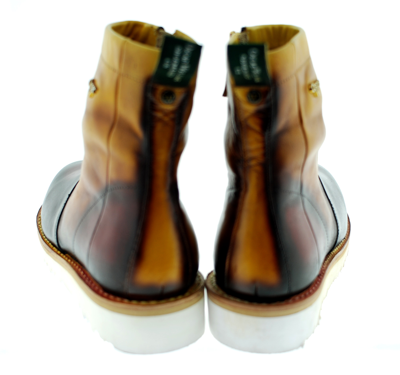 New Handmade Moc Toe Zipped Boots (Camden Town ) ID 7102