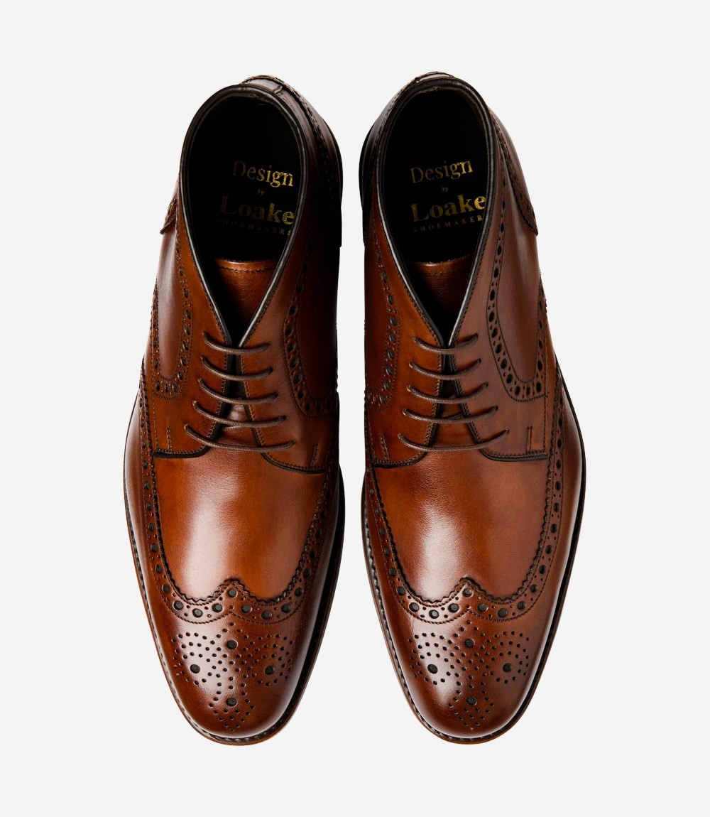 Loake Sywell Cedar Brogue Boots | Men's Leather Boots