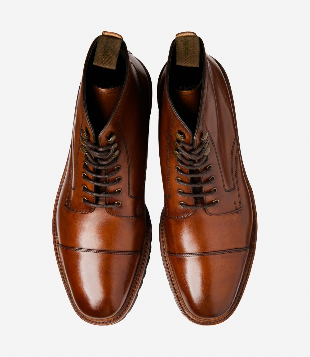 Loake Aquarius Cedar Suede Derby Boots | Goodyear Welted