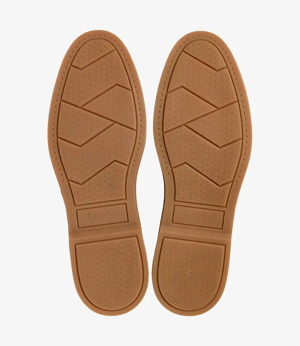 Loake Amalfi Chestnut Brown Suede Chukka Boots Sole Detail