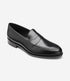 Loake Hornbeam Black Calf Leather Penny Loafers Front View