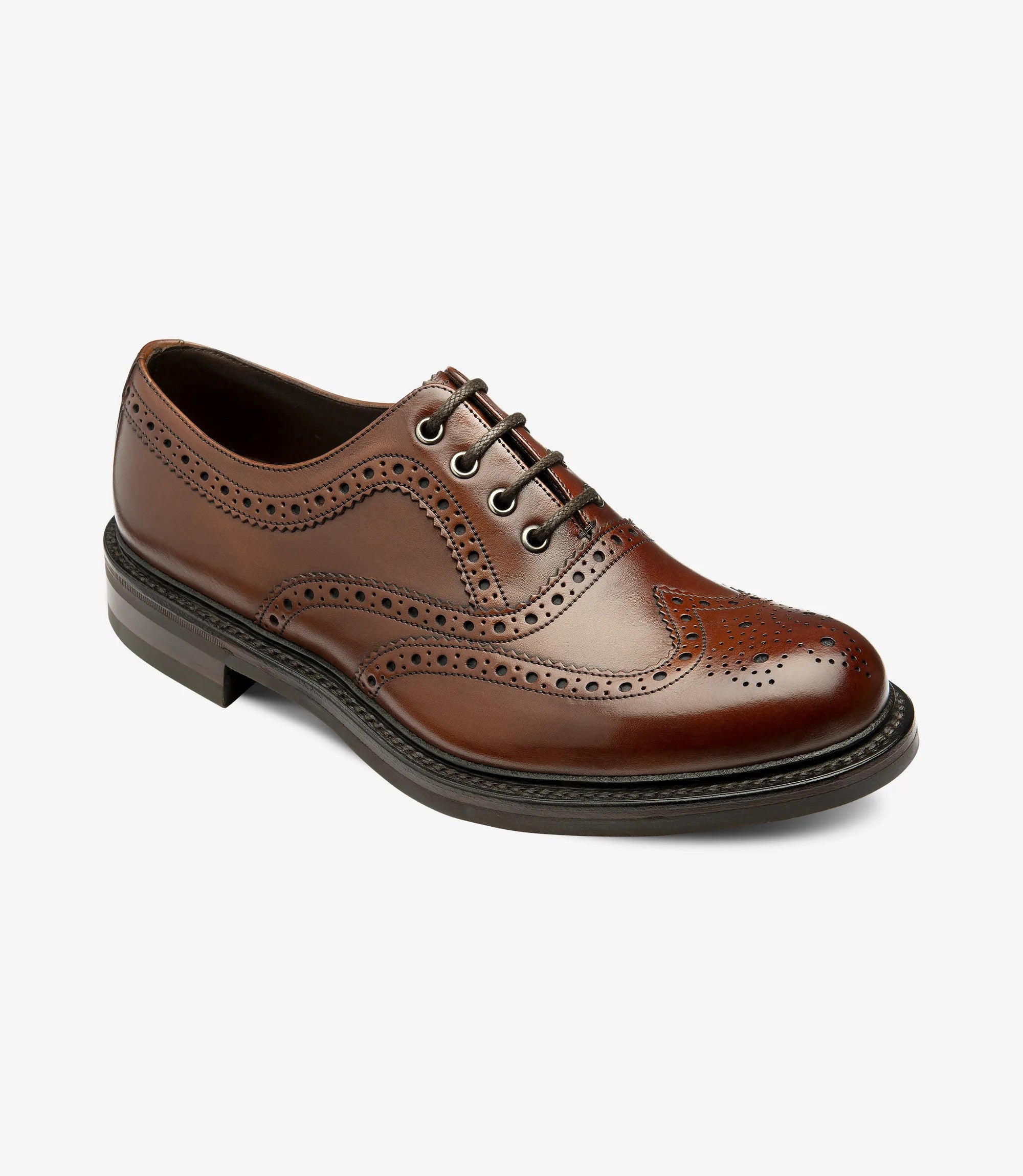 Loake Edward Seared Mahogany Brogue Shoes | Men's Leather Shoes