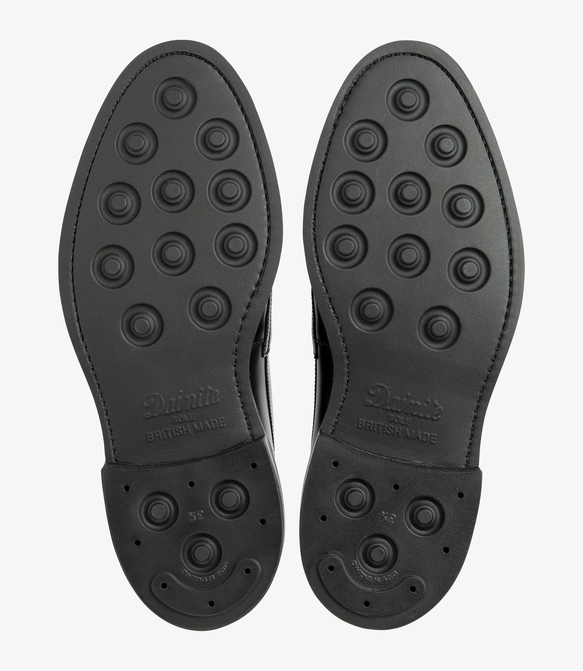 Loake Carmichael Black Pull-Up Leather Penny Loafers Sole View