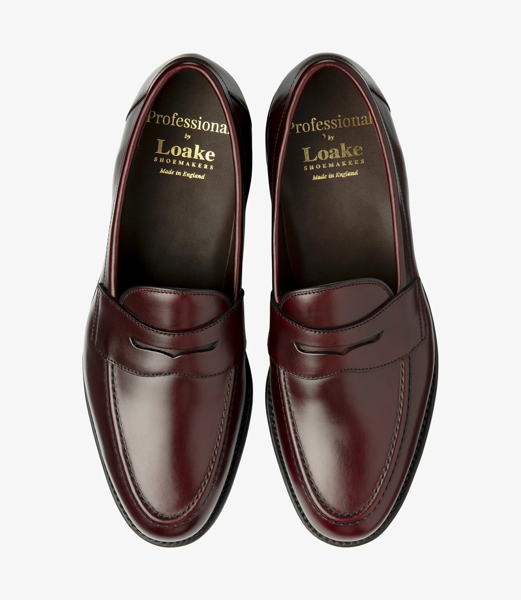 Loake Imperial Burgundy Leather Penny Loafers