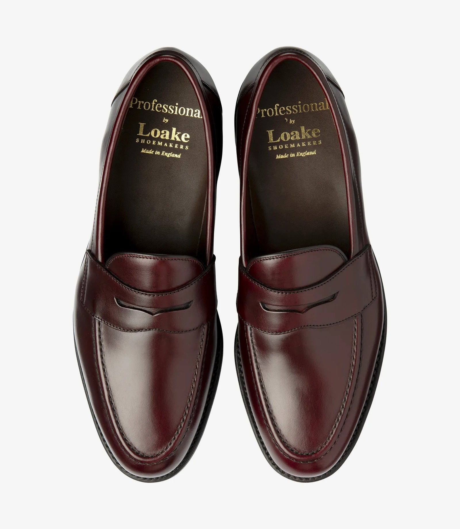 Loake Imperial Burgundy Leather Penny Loafers