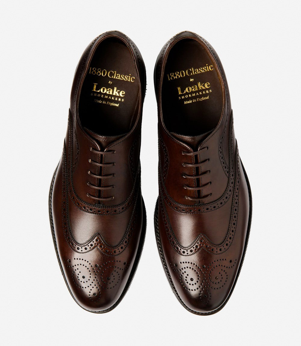 Loake Castlegate Scorched Walnut Brogue Shoes | Men's Leather Shoes