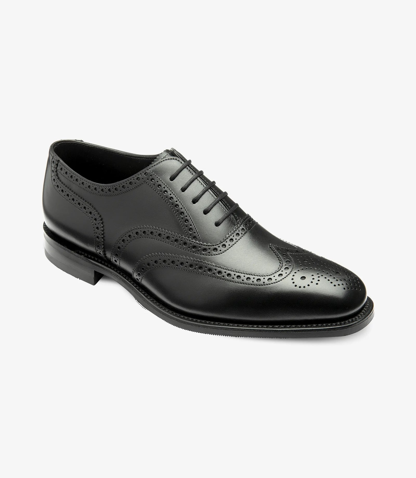 Loake Buckingham Black Full Brogue Shoes | Men's Leather Shoes