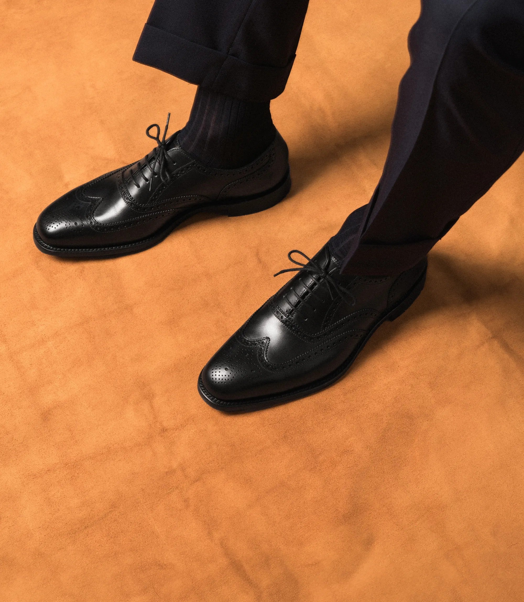 Loake Buckingham Black Full Brogue Shoes | Men's Leather Shoes
