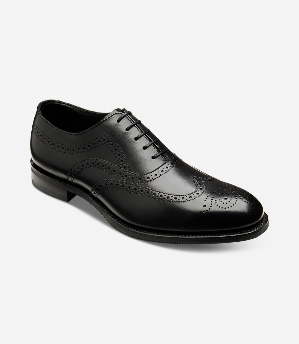 Loake Castlegate Black Brogue Shoes | Men's Leather Shoes