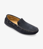 Loake Donington Navy Suede Driving Loafers Front View