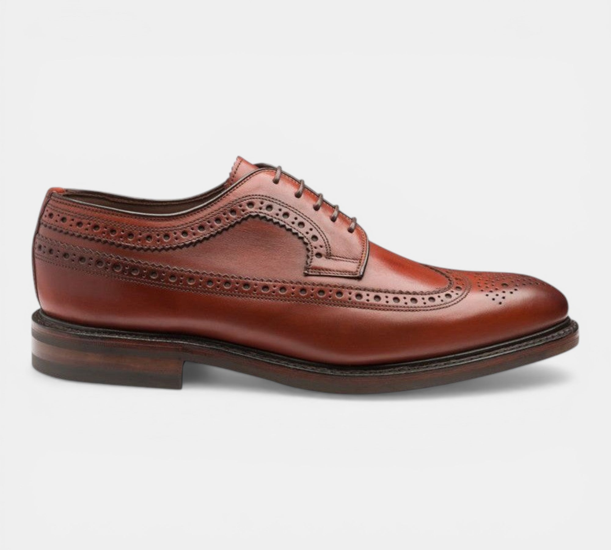 Loake Birkdale Conker Brown Brogue Derby Shoes | Men's Leather Shoes