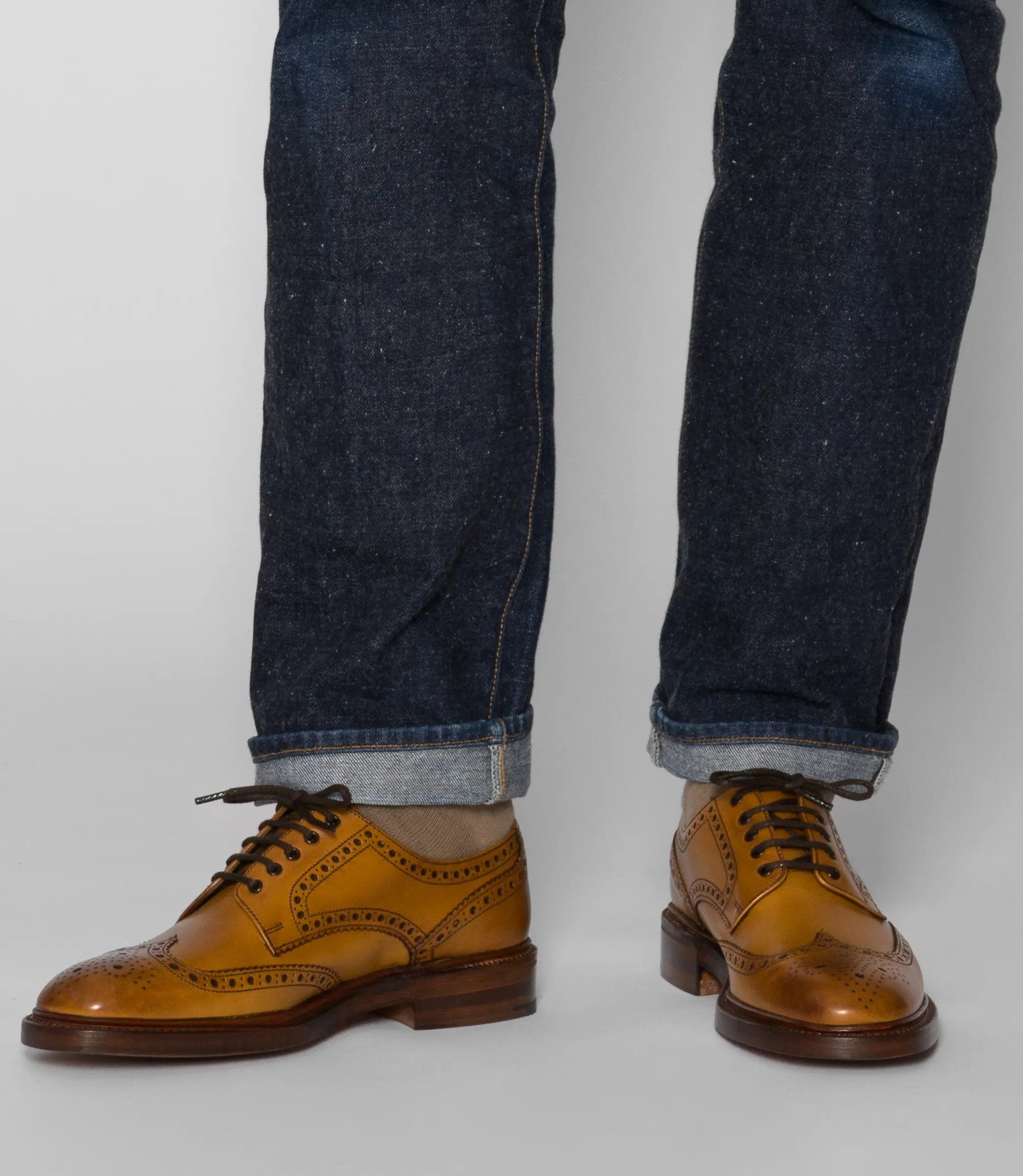 Loake Chester Tan Country Brogue Shoes | Handmade in England