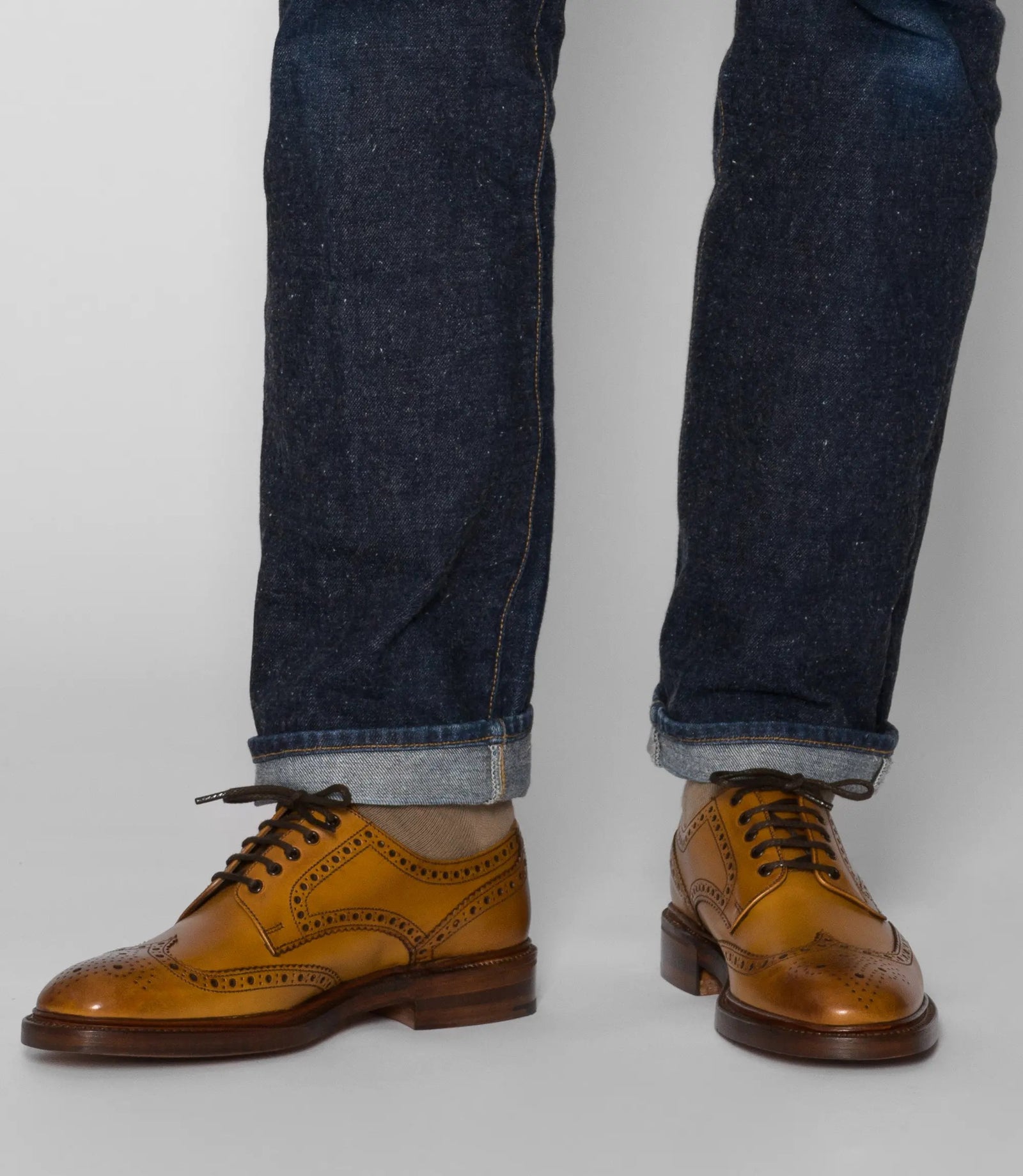 Loake Chester Tan Country Brogue Shoes | Handmade in England