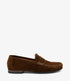 Loake Jefferson Brown Suede Penny Loafers Side View