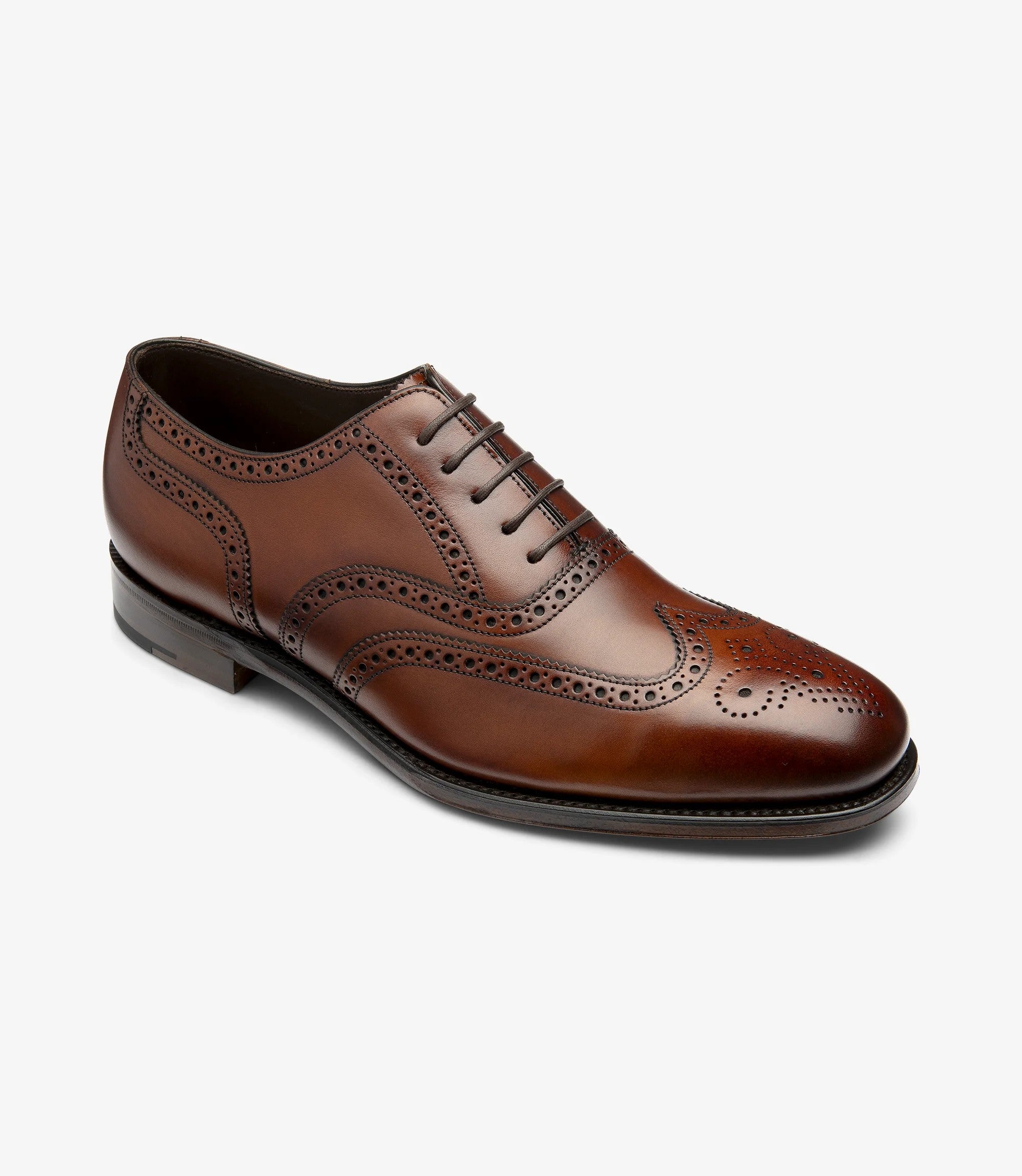 Loake Buckingham Brown Leather Brogue Shoes | Handmade in England