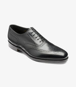 Loake Buckingham Black Leather Brogue Shoes | Handmade in England