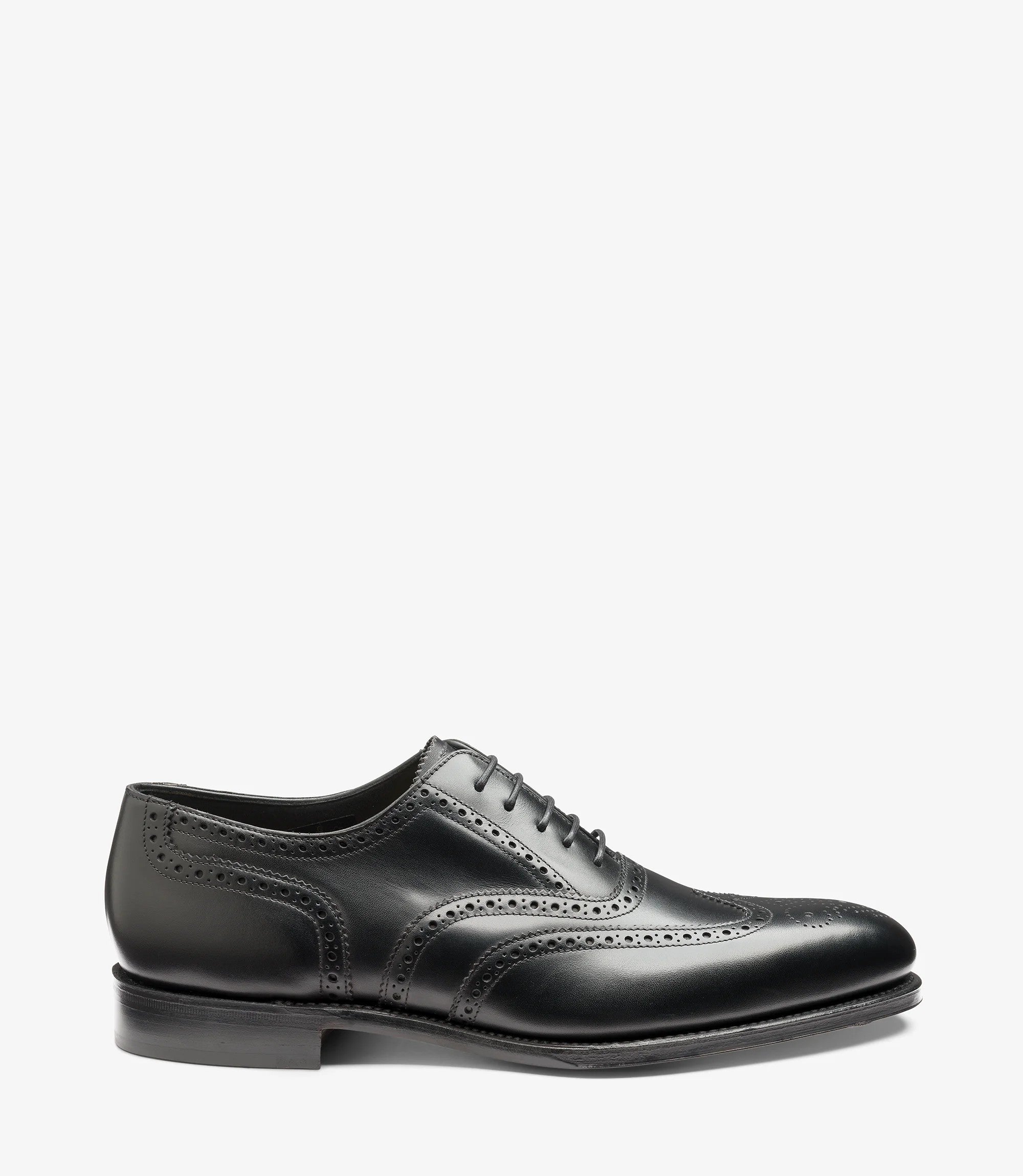 Loake Buckingham Black Leather Brogue Shoes | Handmade in England