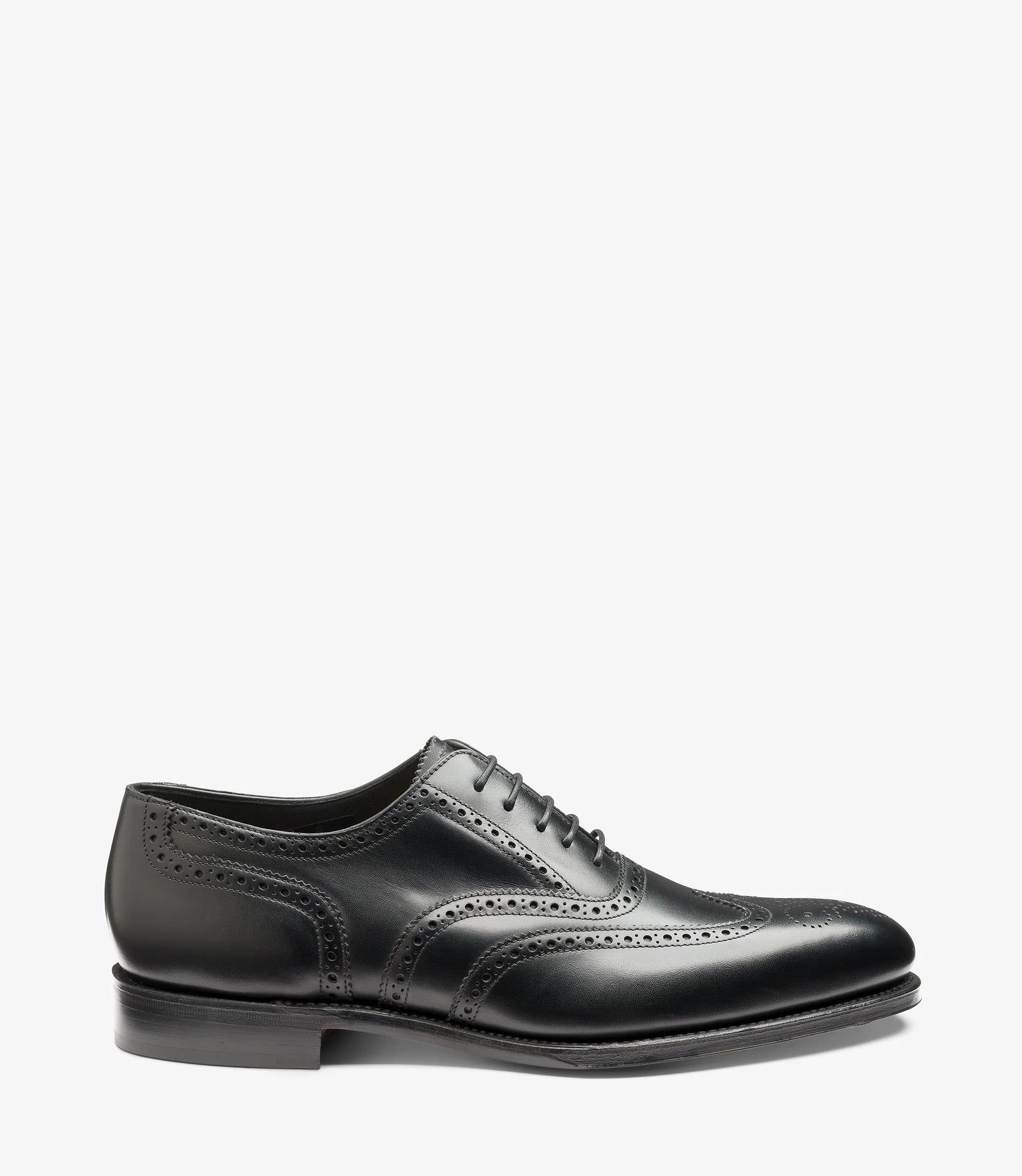 Loake Buckingham Black Leather Brogue Shoes | Handmade in England