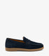Loake Lucca Navy Suede Penny Loafers | Men's Smart Casual Shoes Side View