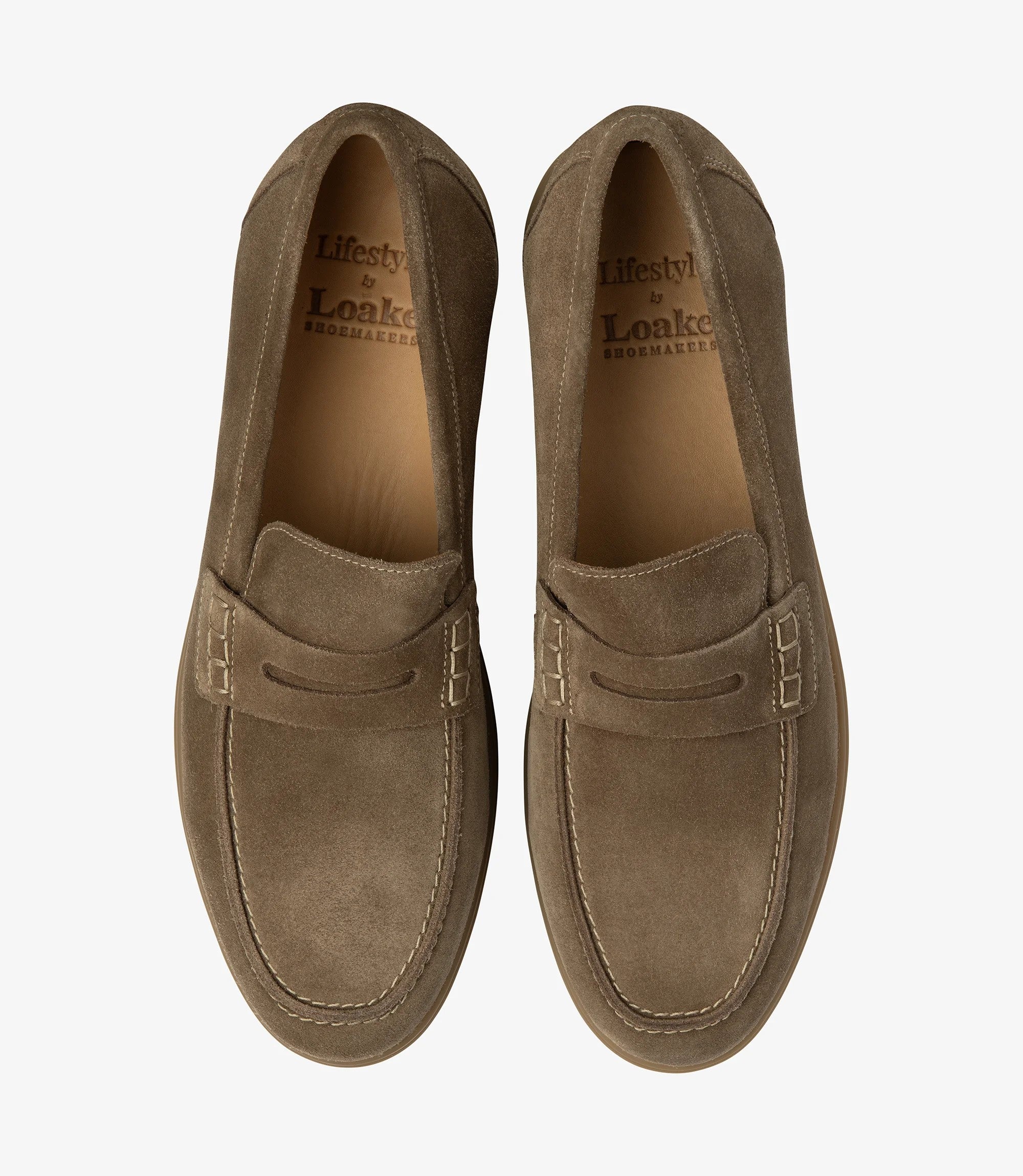 Loake Lucca Flint Suede Penny Loafers | Men's Smart Casual Shoes