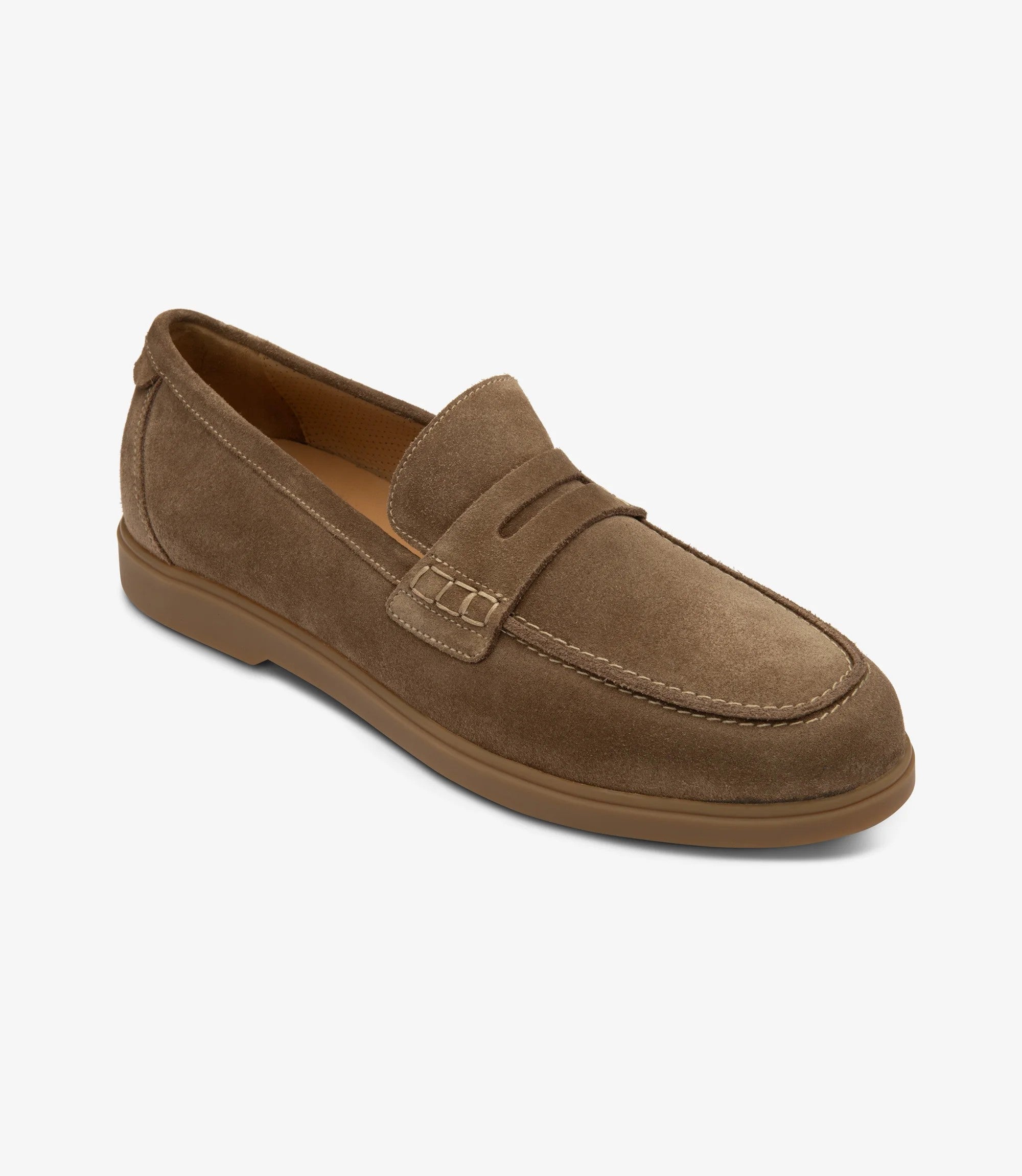 Loake Lucca Flint Suede Penny Loafers | Men's Smart Casual Shoes