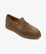 Loake Lucca Flint Suede Penny Loafers | Men's Smart Casual Shoes