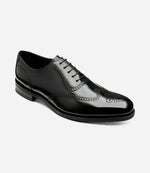 Loake Tay Black Polished Leather Brogue Shoes | Men's Dress Shoes