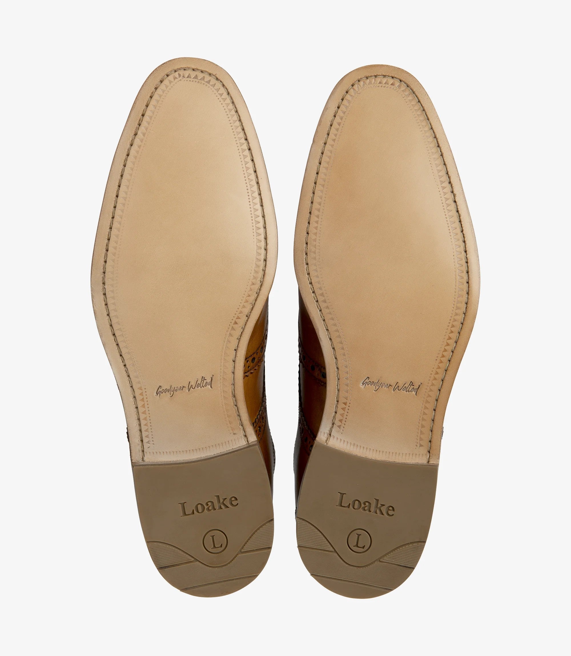 Loake Rankin Tan Leather Brogue Shoes Sole Detail | Men's Business Shoes