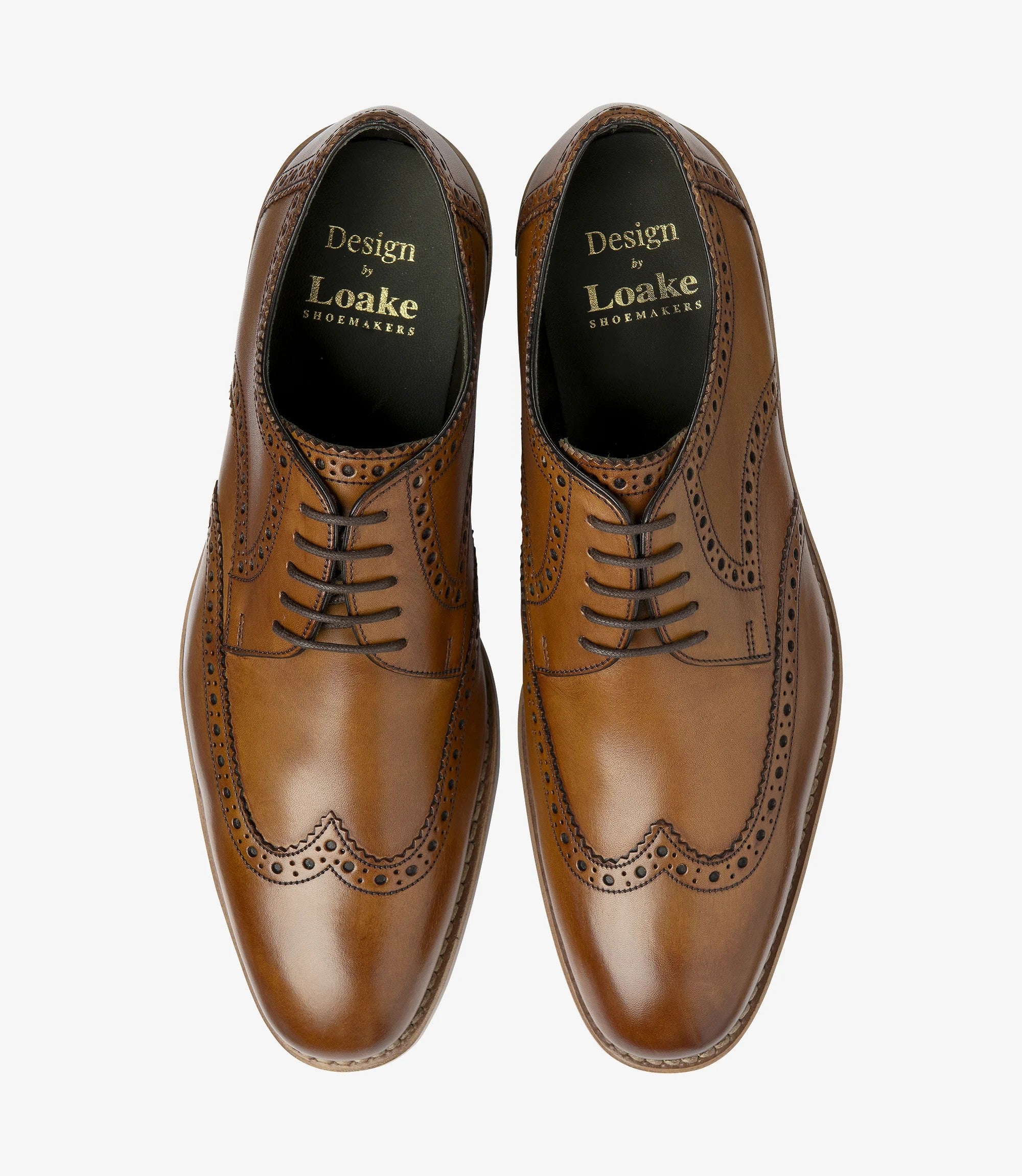 Loake Rankin Tan Leather Brogue Shoes | Men's Business Shoes