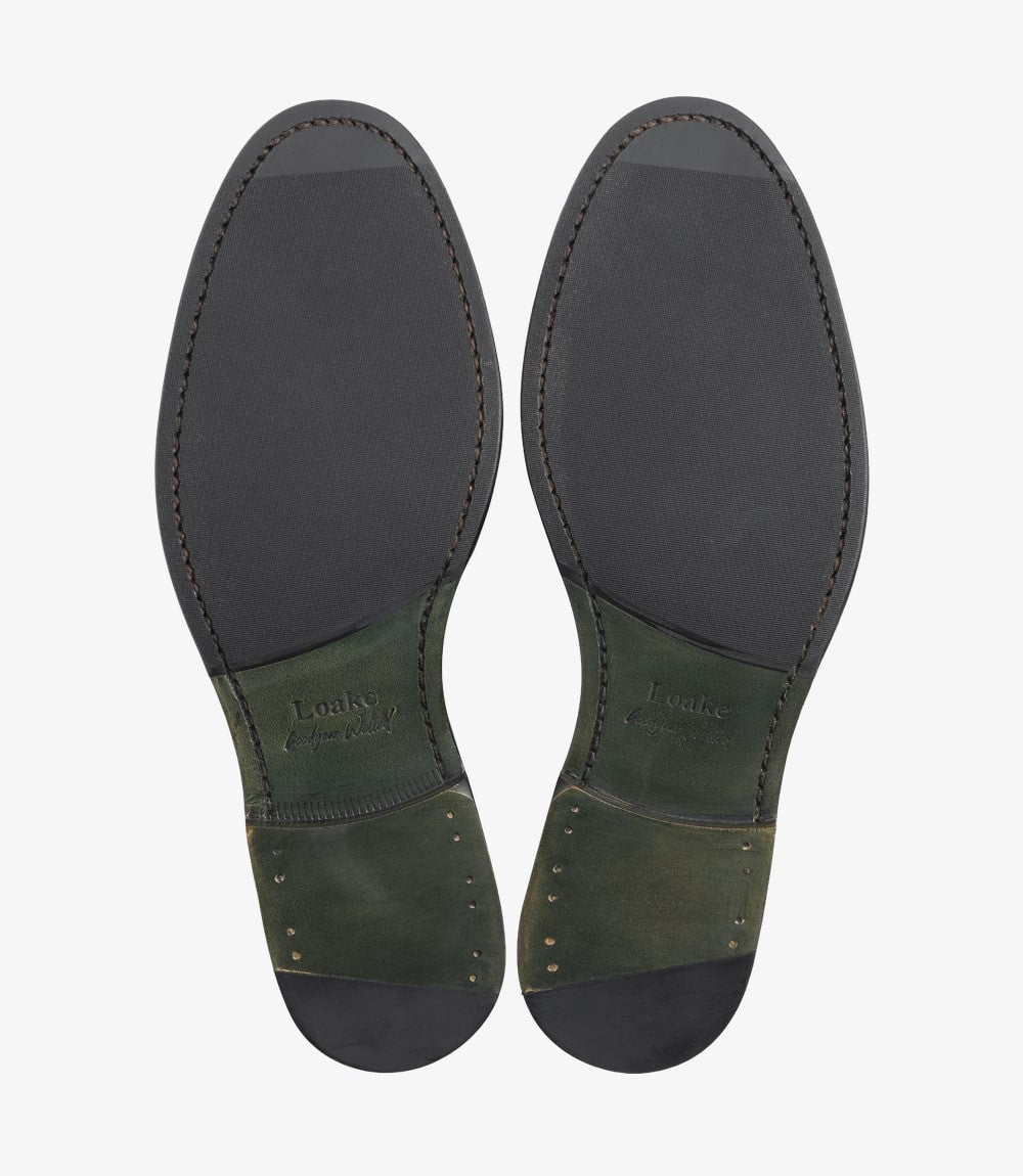 Loake Hepworth Brown Leather Brogue Shoes  Sole Detail| Men's Dress Shoes