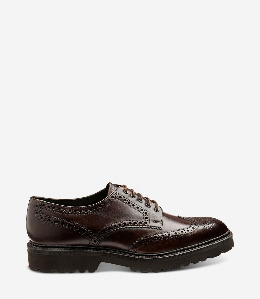 Loake Perseus Dark Brown Leather Brogue Shoes | Men's Formal Shoes
