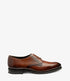 Loake Gosling Plain Toe Dark Brown Patina Shoes | Men's Leather Shoes