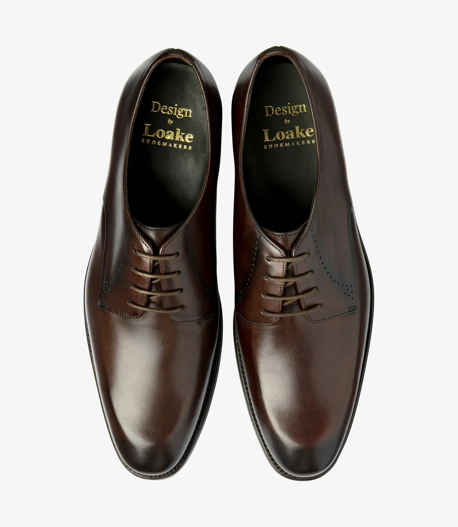 Loake Gosling Dark Brown Patina Brogue Shoes | Men's Leather Shoes