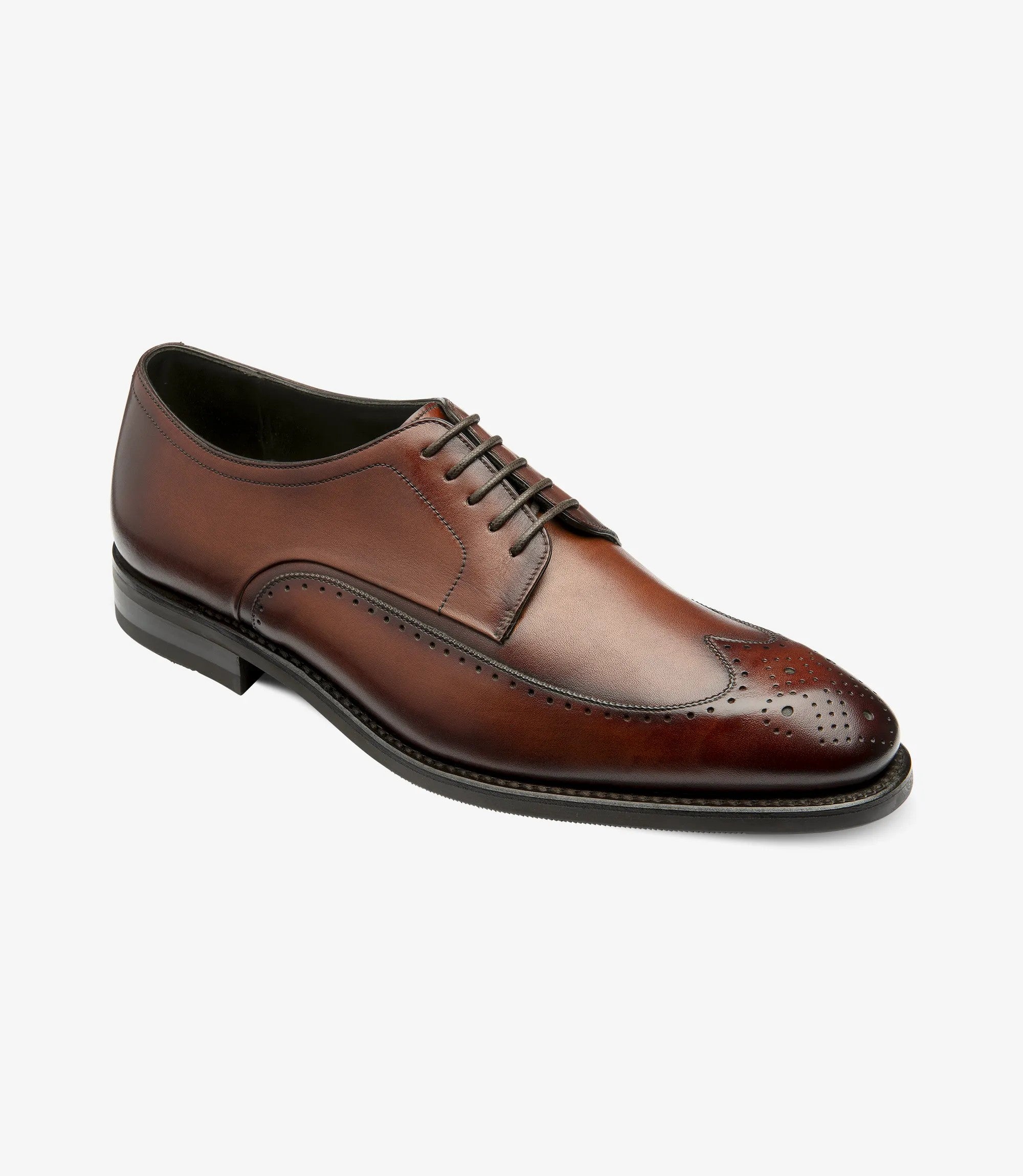 Loake Bale Chestnut Patina Leather Brogue Shoes | Men's Formal Brogues