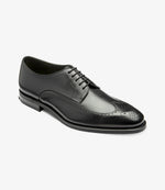 Loake Bale Black Patina Leather Brogue Shoes | Men's Formal Brogues