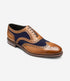 Loake Kerridge Tan & Navy Leather Brogue Shoes | Men's Oxford Brogues