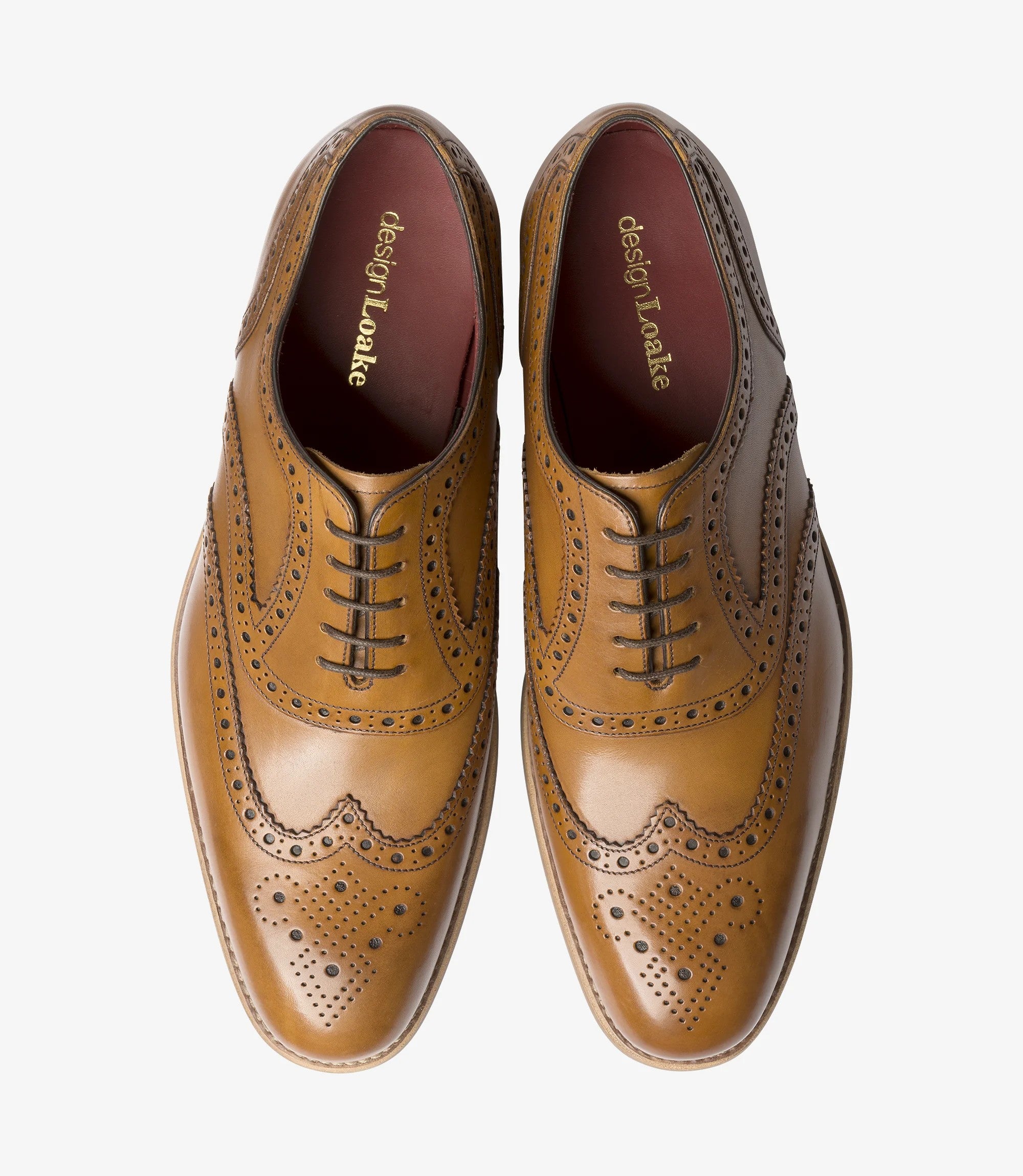 Loake Kerridge Tan Leather Brogue Shoes | Men's Oxford Brogues