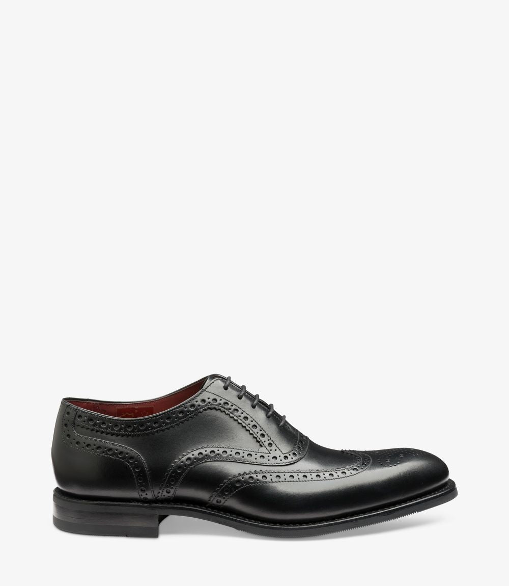 Loake Kerridge Black Oxford Brogue Shoes | Shadow Sole