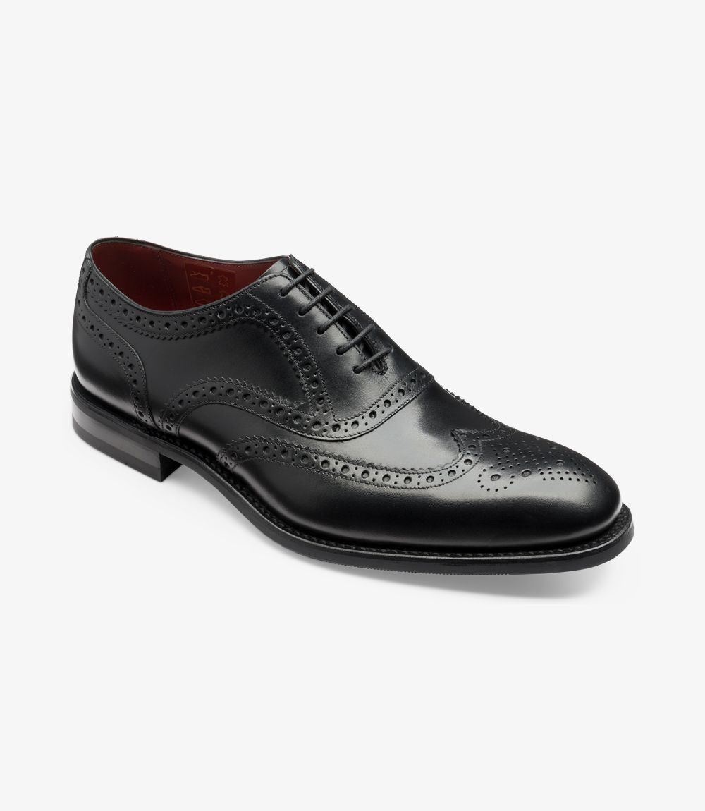 Loake Kerridge Black Oxford Brogue Shoes | Shadow Sole