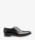 Loake Clint Black Wing Brogue Derby Shoes | Polished Leather