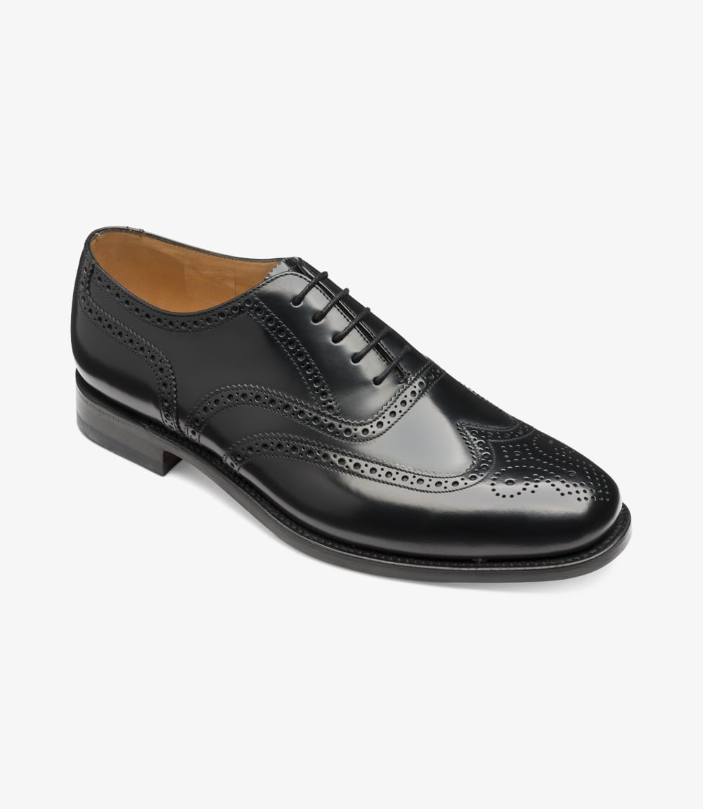 Loake 202 Black Brogue Shoes | Goodyear Welted Leather