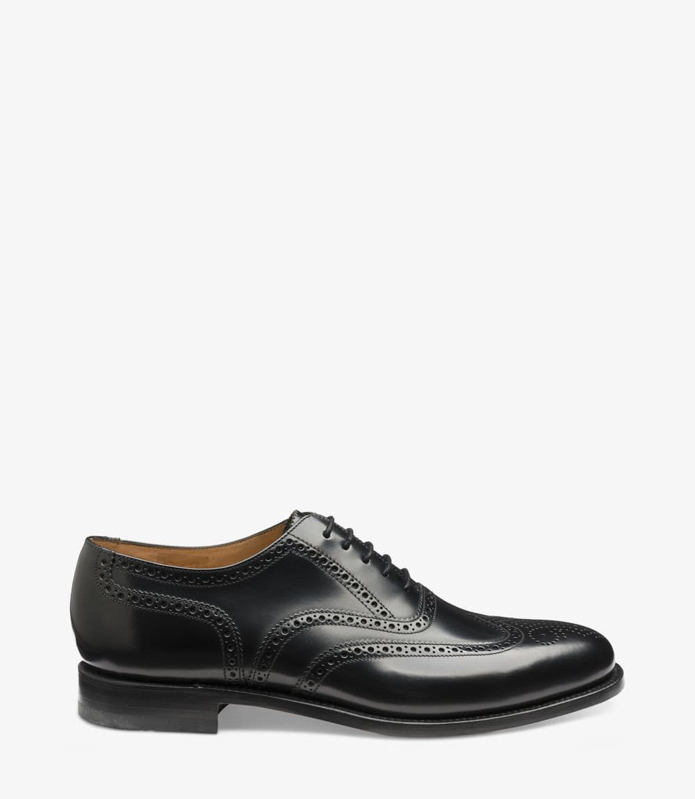 Loake 202 Black Brogue Shoes | Goodyear Welted Leather