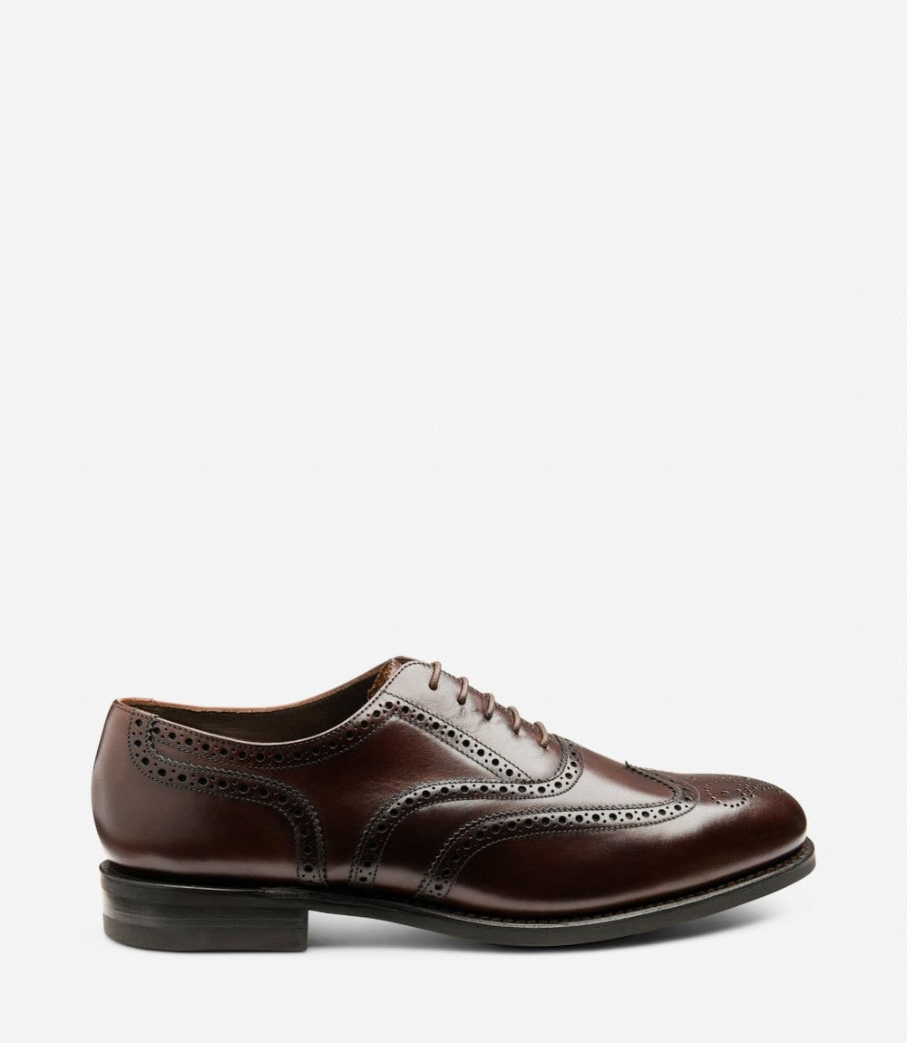 Loake 302 Dark Brown Brogue Shoes | Goodyear Welted