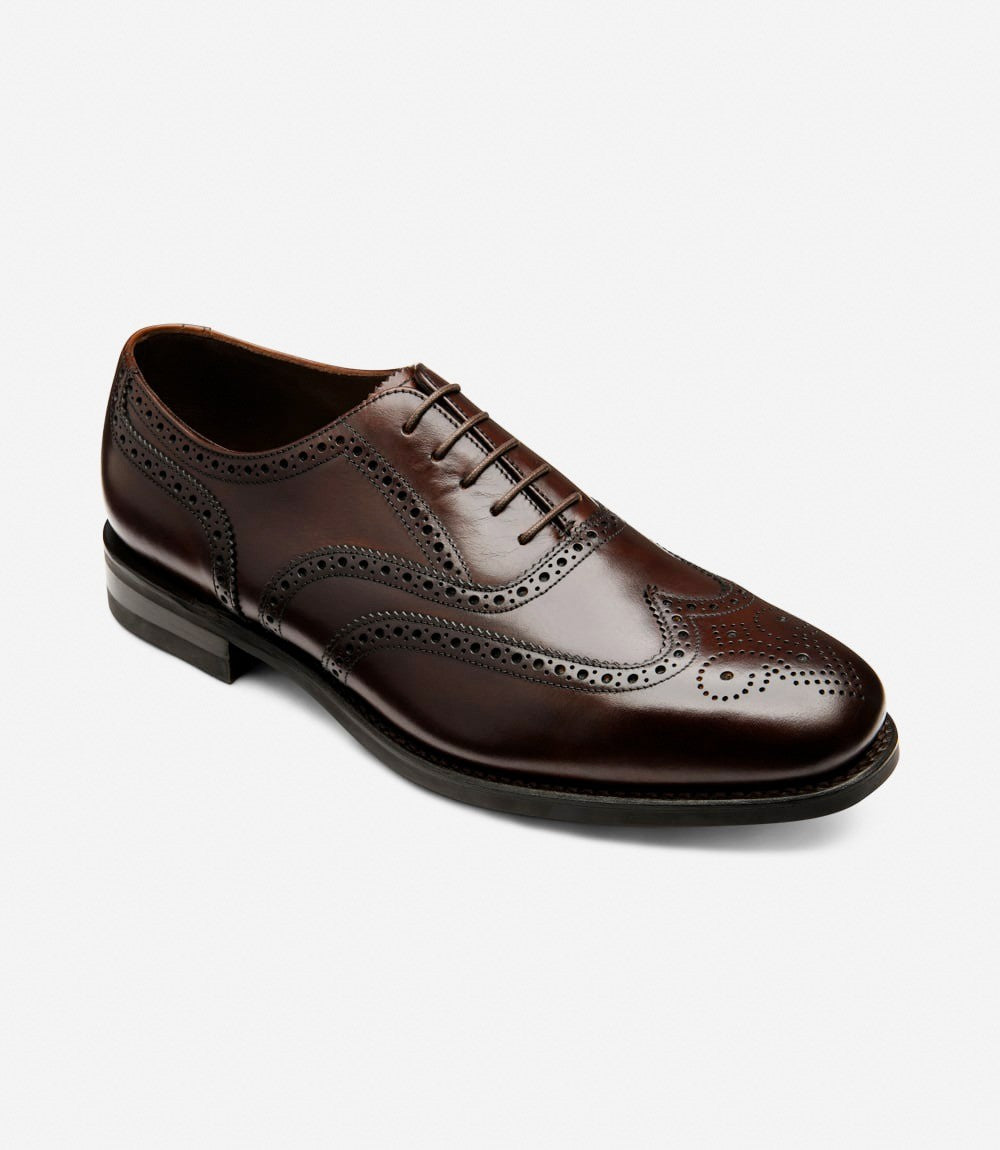 Loake 302 Dark Brown Brogue Shoes | Goodyear Welted