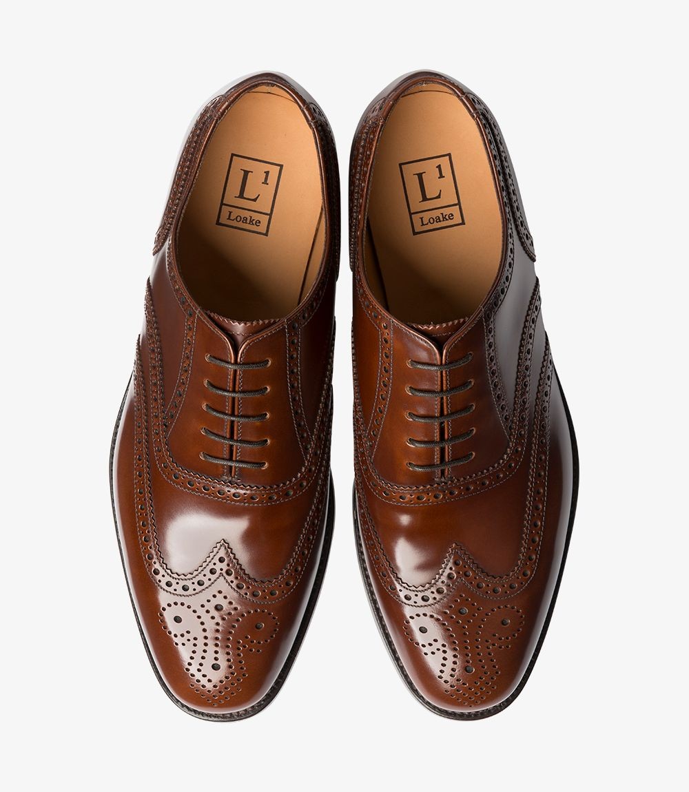 Loake 202 Brown Brogue Shoes | Goodyear Welted Leather
