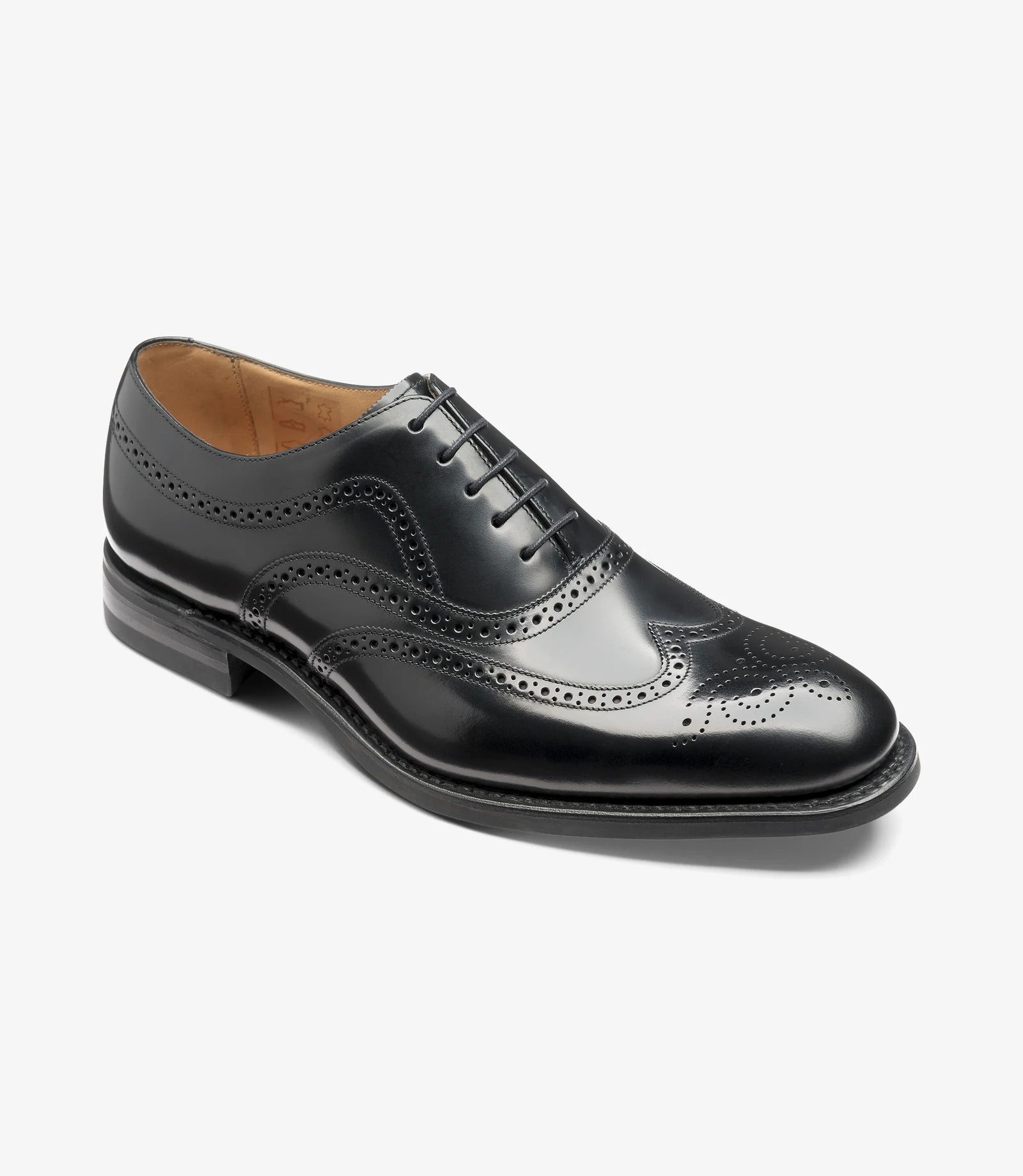 Loake Bloomsbury Black Brogue Shoes | Men's Business Shoes