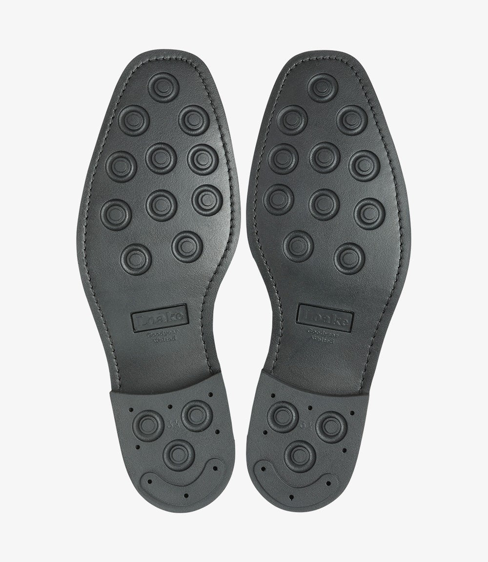 Loake Bloomsbury Black Brogue Shoes Sole Detail | Men's Business Shoes