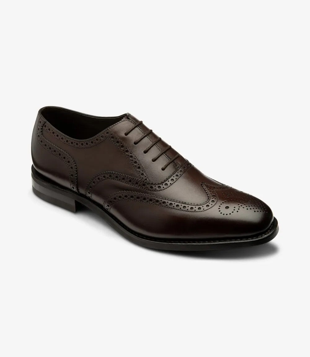 Loake 6018 Dark Brown Brogue Shoes | Classic English Style