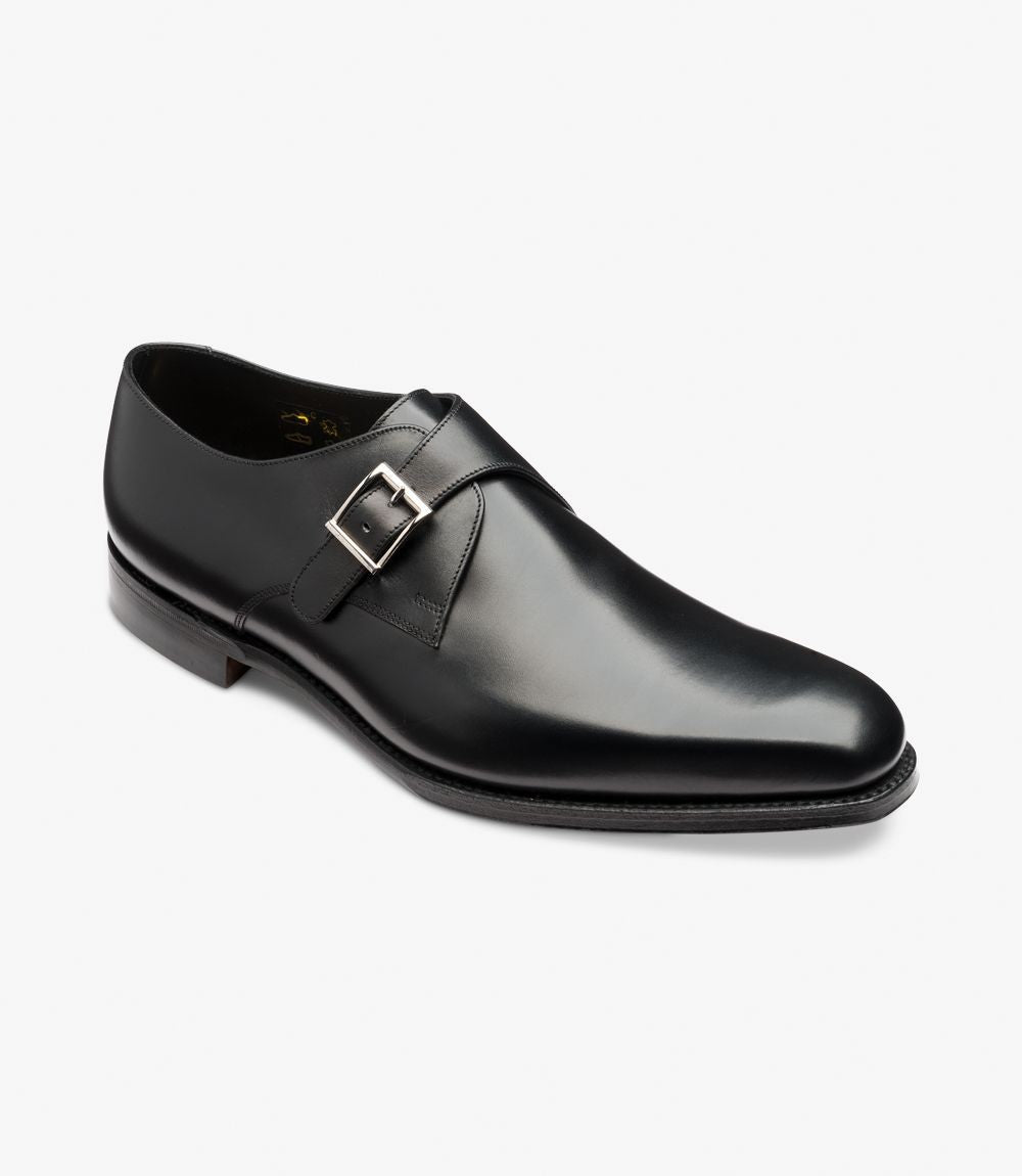 Loake Medway Black Single Monk Strap Shoes